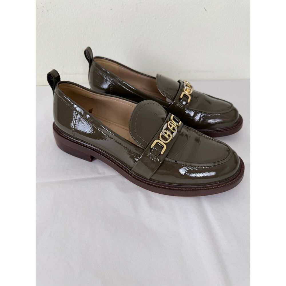 Sam Edelman Christy Patent Bit Loafers Olive Green Size 7 - Picture 6 of 15